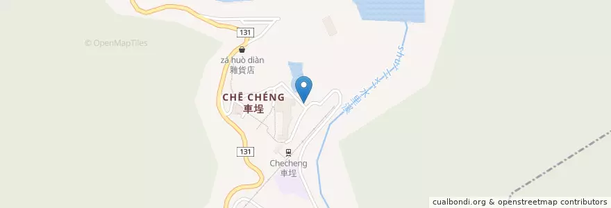 Mapa de ubicacion de 車埕派出所 en Taiwan, Taiwan, Landkreis Nantou, 水里鄉.