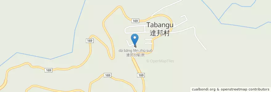 Mapa de ubicacion de 達邦分駐所 en تايوان, مقاطعة تايوان, مقاطعة شياي, 阿里山鄉.