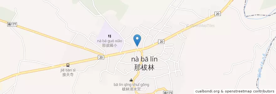 Mapa de ubicacion de 那菝派出所 en 臺灣, 臺南市, 新化區.