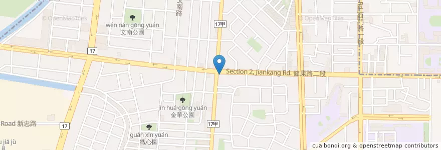 Mapa de ubicacion de 金華派出所 en Tayvan, 臺南市, 南區.