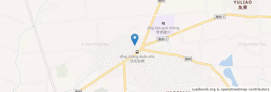 Mapa de ubicacion de 長安派出所 en Taiwan, Tainan, 後壁區.