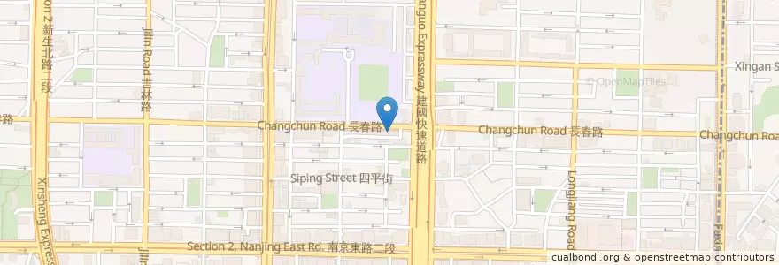 Mapa de ubicacion de 長春路派出所 en تایوان, 新北市, تایپه, 中山區.