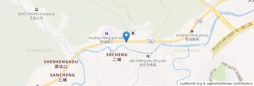 Mapa de ubicacion de 雙城派出所 en Tayvan, 新北市, 新店區.