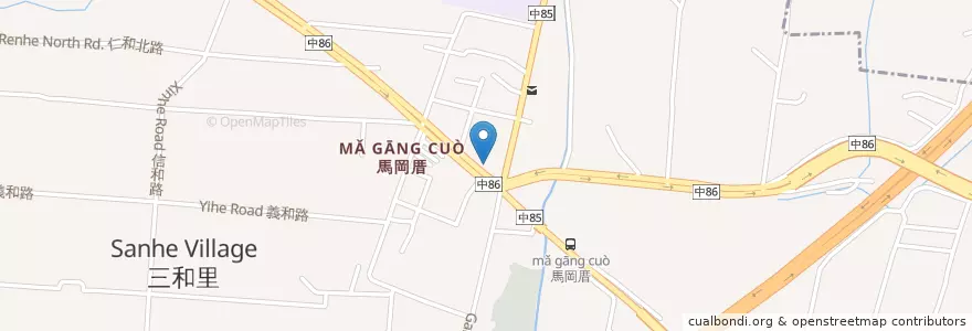 Mapa de ubicacion de 馬岡派出所 en 臺灣, 臺中市, 大雅區.