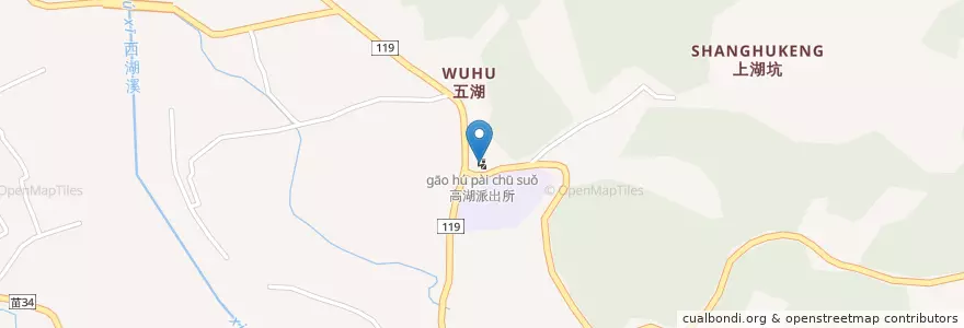 Mapa de ubicacion de 高湖派出所 en Taiwán, Provincia De Taiwán, 苗栗縣, 西湖鄉.