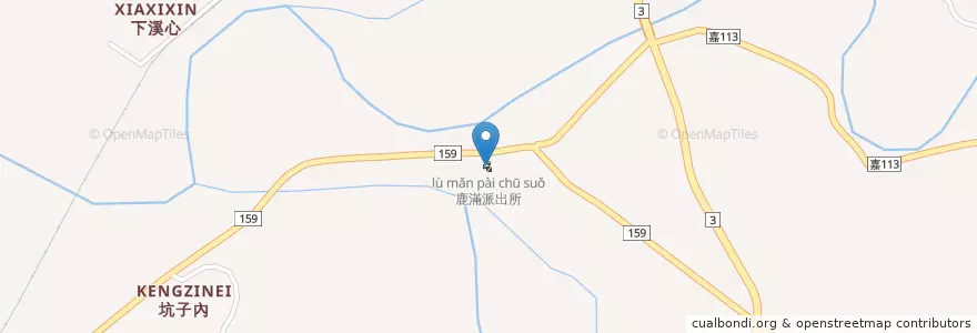 Mapa de ubicacion de 鹿滿派出所 en Taiwan, 臺灣省, 嘉義縣, 竹崎鄉.