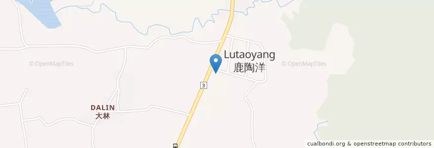 Mapa de ubicacion de 鹿田派出所 en 臺灣, 臺南市, 楠西區.