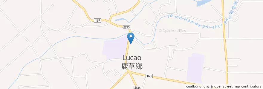Mapa de ubicacion de 鹿草分駐所 en Taiwan, 臺灣省, Condado De Chiayi, 鹿草鄉.