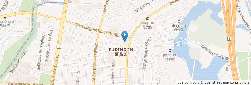 Mapa de ubicacion de 鼎金派出所 en Tayvan, Kaohsiung, 三民區.