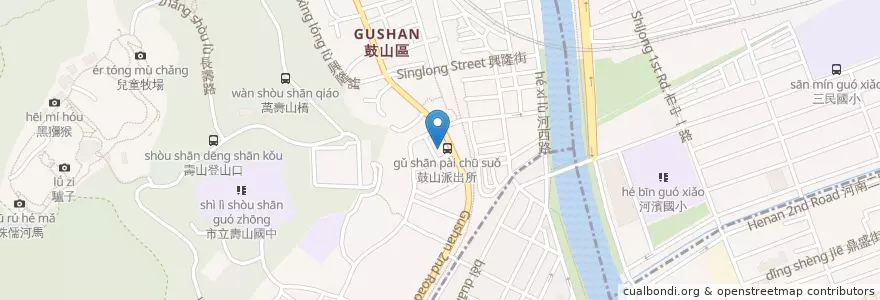 Mapa de ubicacion de 鼓山派出所 en تايوان, كاوهسيونغ.