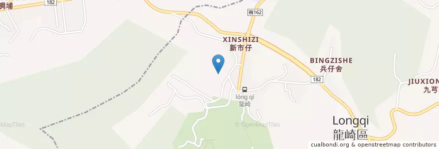 Mapa de ubicacion de 龍崎分駐所 en 臺灣, 臺南市.