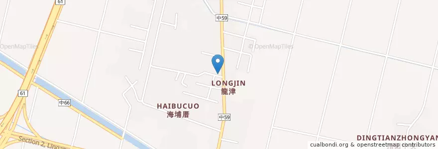 Mapa de ubicacion de 龍津派出所 en 台湾, 台中市, 龍井区.