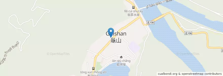 Mapa de ubicacion de 龜山派出所 en Taiwán, Nuevo Taipéi, 新店區.