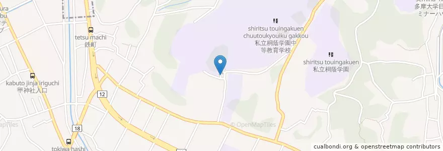 Mapa de ubicacion de 桐蔭学園前 en 日本, 神奈川県, 横浜市, 青葉区.