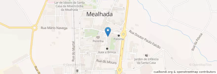 Mapa de ubicacion de Dentucha en پرتغال, Aveiro, Centro, Baixo Vouga, Mealhada, Mealhada, Ventosa Do Bairro E Antes.