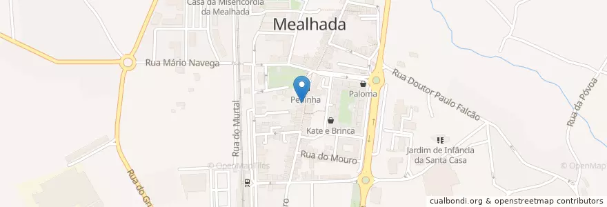 Mapa de ubicacion de Giga Café Central en ポルトガル, Aveiro, Centro, Baixo Vouga, Mealhada, Mealhada, Ventosa Do Bairro E Antes.