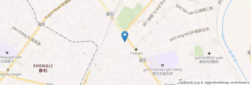 Mapa de ubicacion de 王記茶舖 en 台湾, 台湾省, 花蓮県, 花蓮市.
