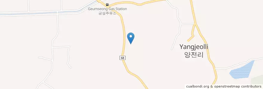 Mapa de ubicacion de 금산군 en Corea Del Sur, Chungcheong Del Sur, 금산군.