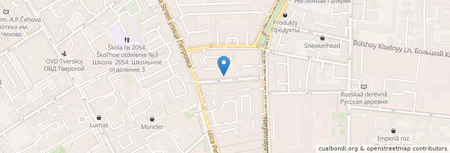 Mapa de ubicacion de Бок en Russie, District Fédéral Central, Moscou, Центральный Административный Округ, Тверской Район.