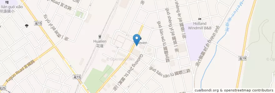 Mapa de ubicacion de 花蓮便當 en Tayvan, 臺灣省, Hualien, 花蓮市.