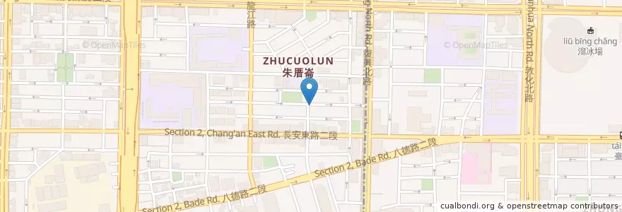 Mapa de ubicacion de 來來熱炒 en Tayvan, 新北市, Taipei, 中山區.