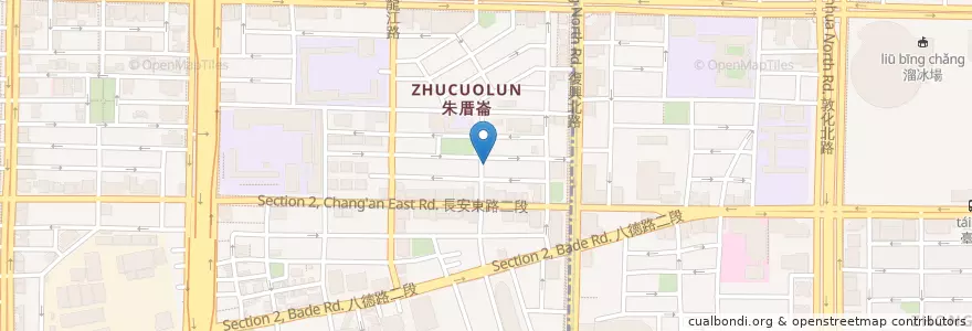 Mapa de ubicacion de 香菜餐廳Bar en 臺灣, 新北市, 臺北市, 中山區.