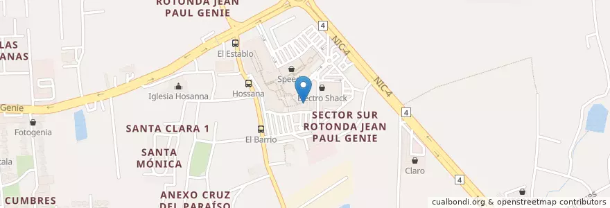 Mapa de ubicacion de Soho en Nicaragua, Departamento De Managua, Managua (Municipio).