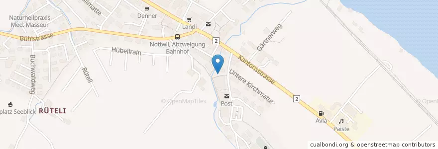 Mapa de ubicacion de Feuerwehr Magazin Nottwil en Schweiz/Suisse/Svizzera/Svizra, Luzern, Nottwil.