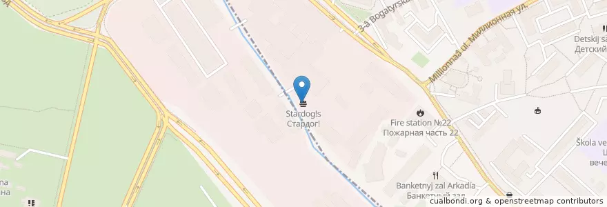 Mapa de ubicacion de Стардог!s en Rusland, Centraal Federaal District, Moskou, Восточный Административный Округ, Район Богородское.