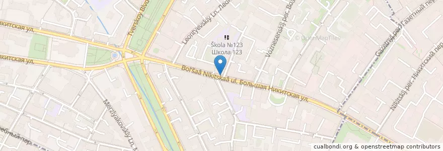 Mapa de ubicacion de Cool en Russie, District Fédéral Central, Moscou, Центральный Административный Округ, Пресненский Район.