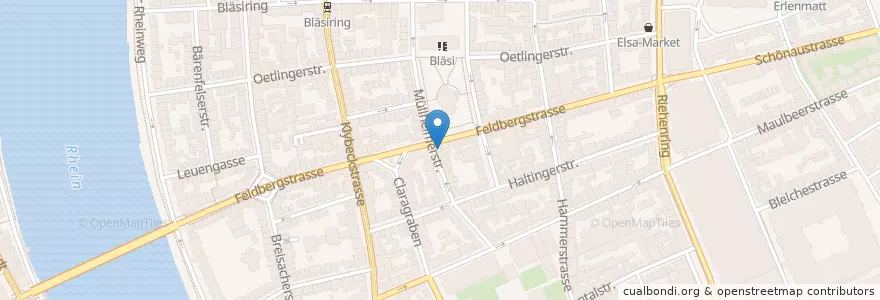 Mapa de ubicacion de Da Graziella en Svizzera, Basilea Città, Basel.