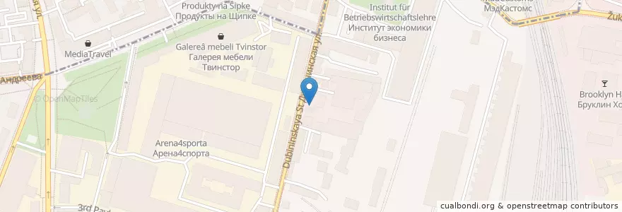Mapa de ubicacion de Примсоцбанк en Russia, Distretto Federale Centrale, Москва, Южный Административный Округ, Даниловский Район.