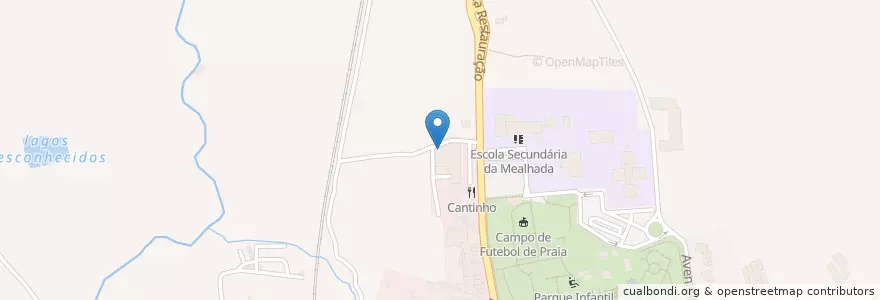 Mapa de ubicacion de Ginásio korpoActivo en البرتغال, آويرو, الوسطى, فوغا السفلى, Mealhada, Mealhada, Ventosa Do Bairro E Antes.