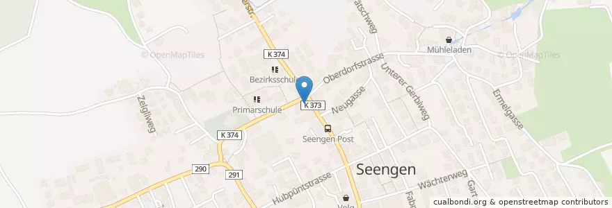 Mapa de ubicacion de Rebstock en Svizzera, Argovia, Bezirk Lenzburg, Seengen.