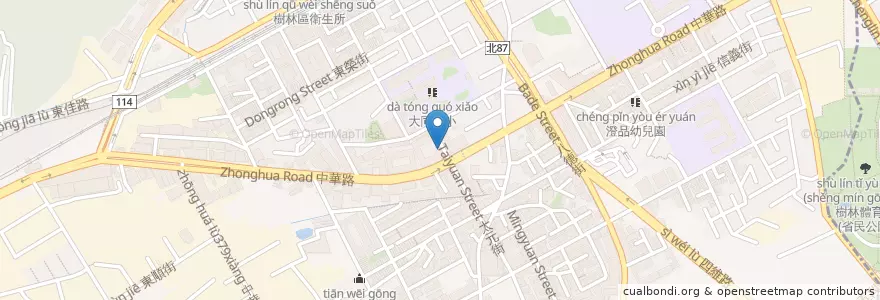 Mapa de ubicacion de 佳音英語 樹林大同分校 en Tayvan, 新北市, 樹林區.