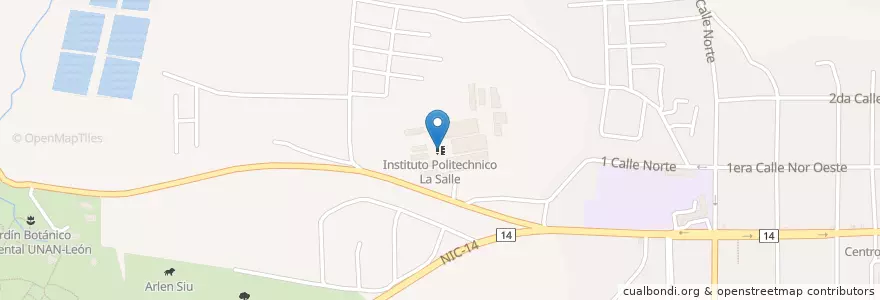 Mapa de ubicacion de Instituto Politécnico La Salle en Никарагуа, León, León (Municipio).
