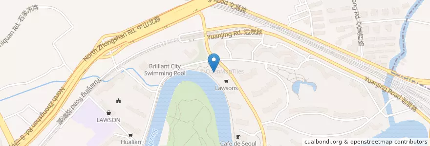 Mapa de ubicacion de China Merchants Bank en 中国, 上海市, 普陀区.