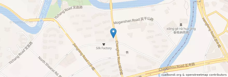Mapa de ubicacion de 中国工商银行 en 中国, 上海市, 普陀区.