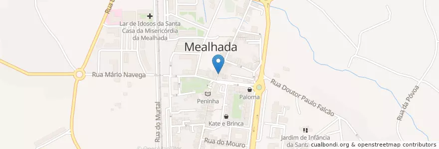 Mapa de ubicacion de papeleira en ポルトガル, Aveiro, Centro, Baixo Vouga, Mealhada, Mealhada, Ventosa Do Bairro E Antes.