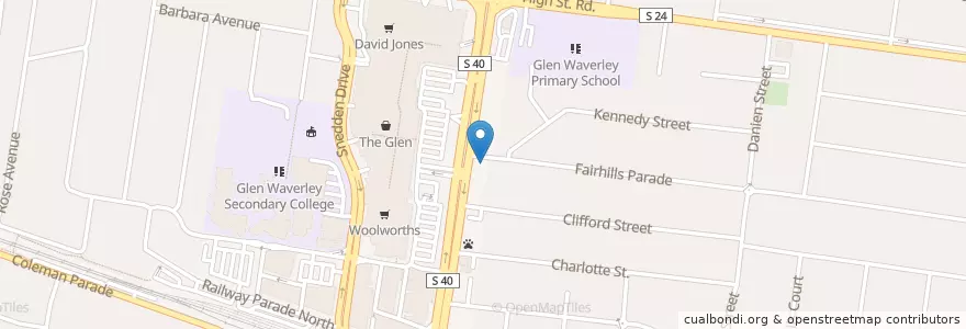 Mapa de ubicacion de One Smile en أستراليا, ولاية فيكتوريا, City Of Monash.