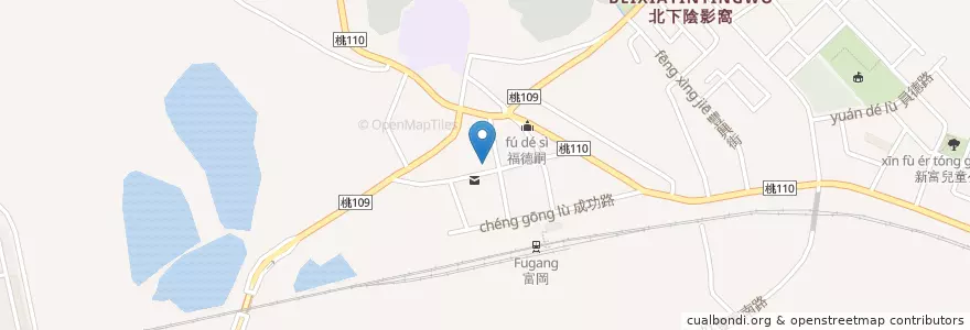 Mapa de ubicacion de 富岡派出所 en 臺灣, 桃園市, 楊梅區.
