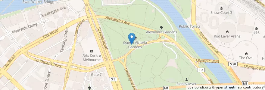 Mapa de ubicacion de Janet Lady Clarke Rotunda en Australia, Victoria, City Of Melbourne.