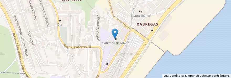 Mapa de ubicacion de Cafeteria MNAz en Portugal, Aire Métropolitaine De Lisbonne, Grande Lisboa, Lisbonne.