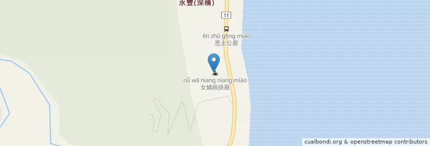Mapa de ubicacion de 女媧娘娘廟 en Tayvan.