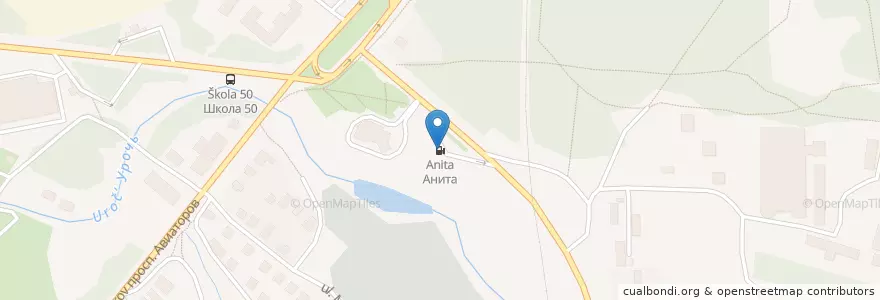 Mapa de ubicacion de Анита en Rusia, Distrito Federal Central, Óblast De Yaroslavl, Ярославский Район, Городской Округ Ярославль.