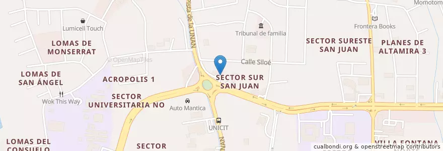 Mapa de ubicacion de Swing en Никарагуа, Departamento De Managua, Managua (Municipio).