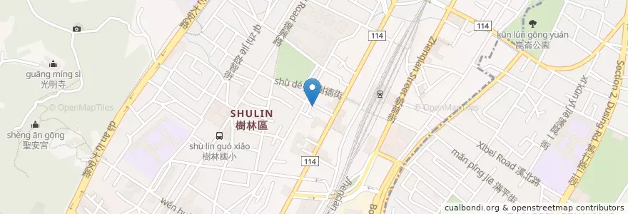 Mapa de ubicacion de 麥菈芙鬆餅飲品 en Taiwán, Nuevo Taipéi, 樹林區.