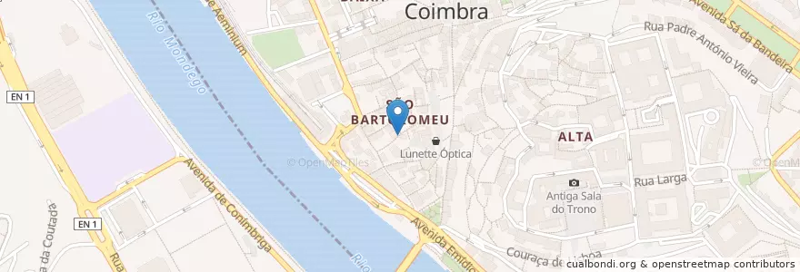 Mapa de ubicacion de Restaurante Giro en 葡萄牙, Centro, Baixo Mondego, Coimbra, Coimbra, Sé Nova, Santa Cruz, Almedina E São Bartolomeu.