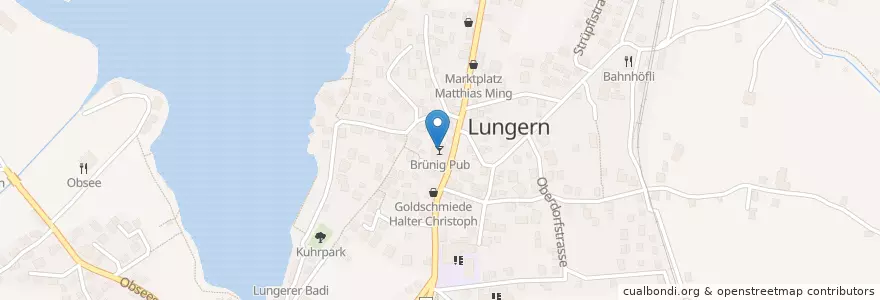 Mapa de ubicacion de Brünig Pub en Schweiz/Suisse/Svizzera/Svizra, Obwalden, Lungern.
