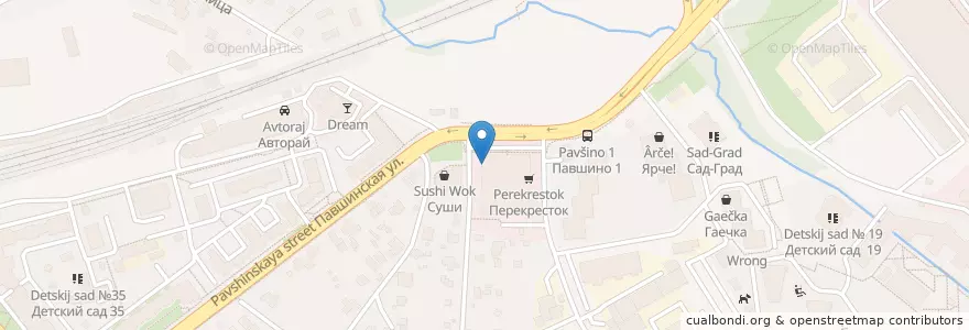 Mapa de ubicacion de Burger Bar en روسيا, Центральный Федеральный Округ, محافظة موسكو, Городской Округ Красногорск.